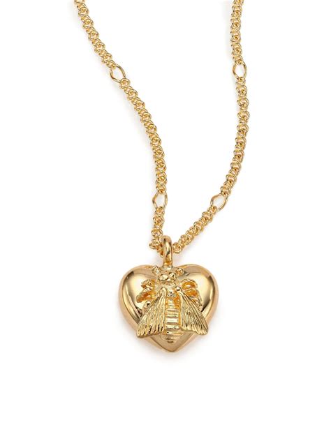 gucci gold heart necklace